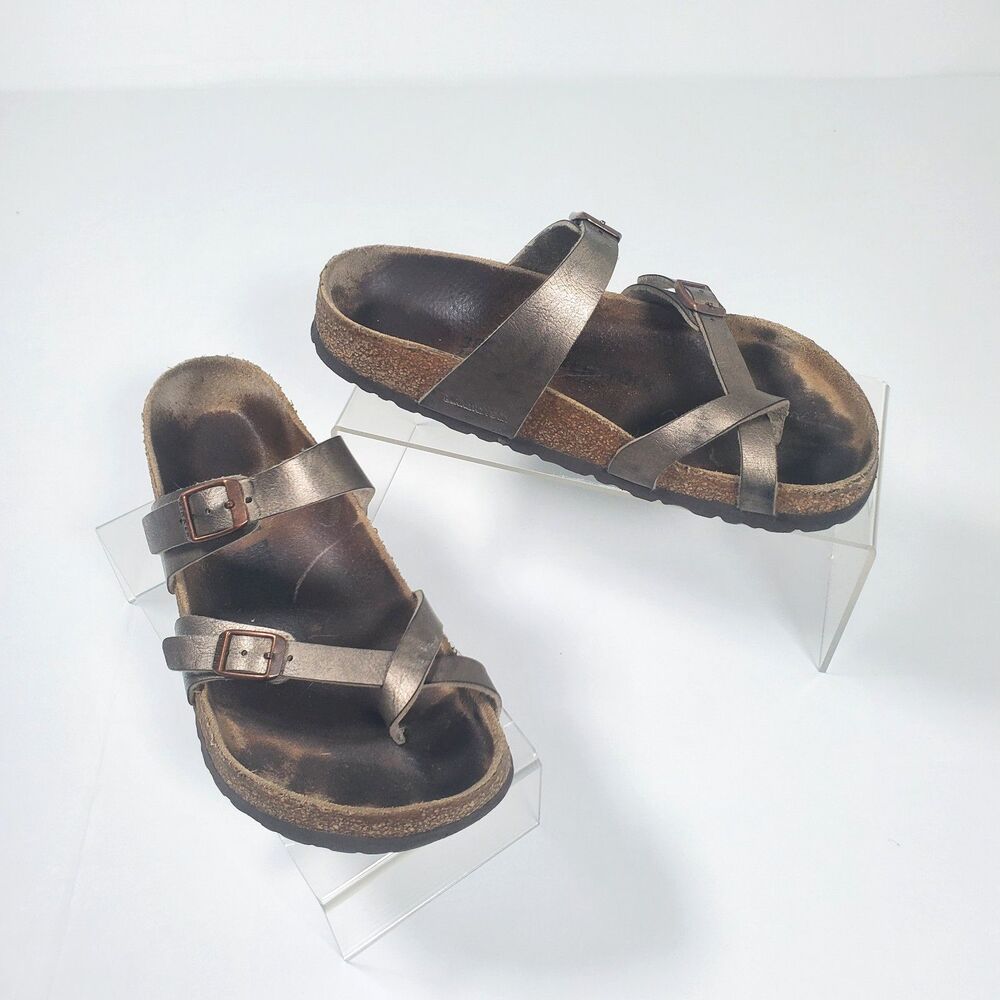 Birkenstock Women’s Sandals Size EU 38 US 7 Metallic Brown Mayari Comfort